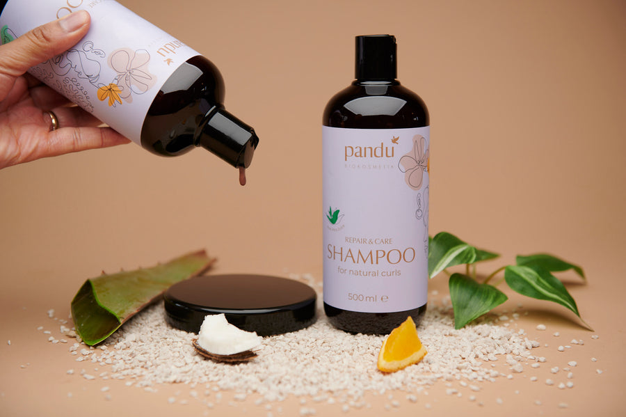 Pandu Shampoo - mildes Shampoo zur Reinigung von Locken und Afrohaare mit nachhaltigen Inhaltsstoffe